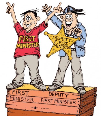 Snippet from NI Assembly comic - First Minister and Deputy First Minister