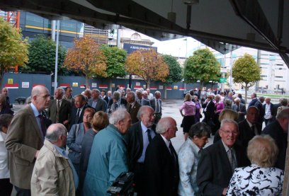 Queues outside the Waterfront Hall