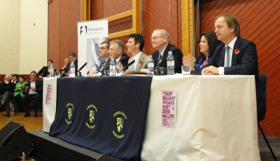 The panel at 2010 East Belfast Speaks Out