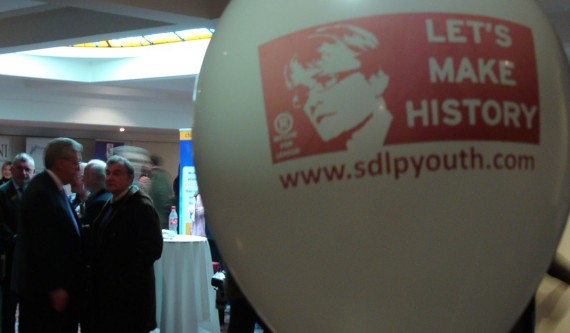 Margaret Ritchie SDLP leadership campaign promotional balloon - Let's Make History