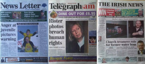 News Letter Belfast Telegraph Irish News