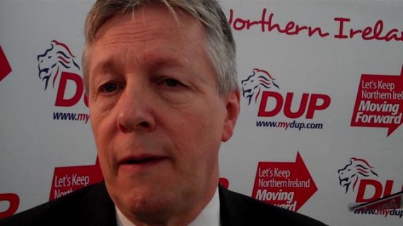 Still image grab from Peter Robinson talking before DUP's 2011 Assembly Election launch