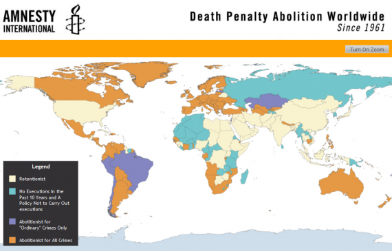 Capital Punishment Map. without the death penalty.