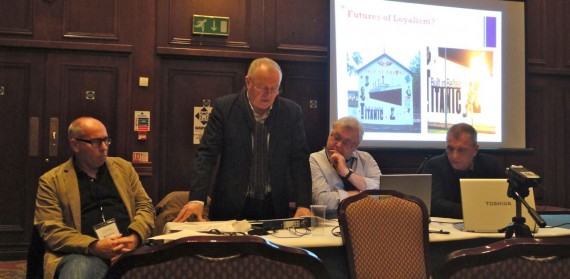 future of loyalism panel - L to R - Graham Spencer, Chris Hudson, Jim McAuley, Jackie McDonald