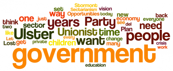 Mike Nesbitt speech to 2012 UUP conference - via wordle.net