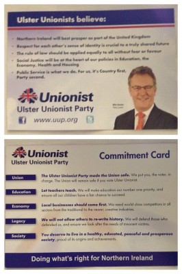 UUP commitment card