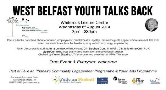 West Belfast Youth Talks Back poster