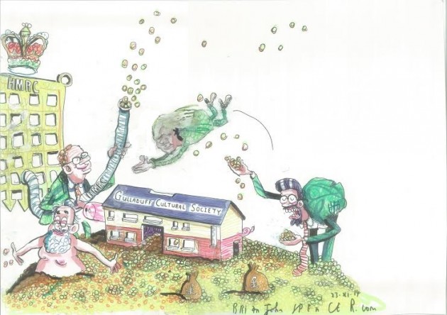 Gulladuff community centre cartoon, Brian John Spencer