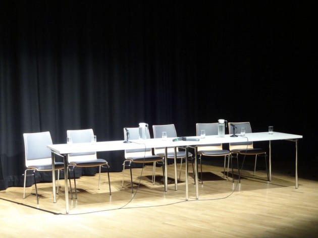 Platform for Change panel - empty chairs