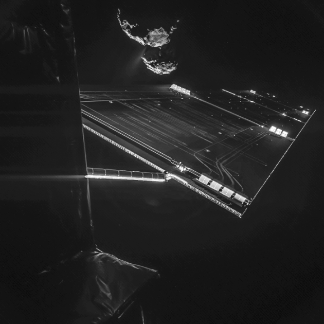 Rosetta Mission selfie at 16km from Comet