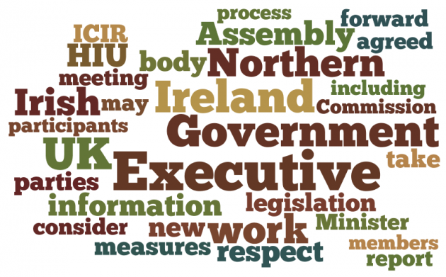 Wordle of Stormont House Agreement December 2014