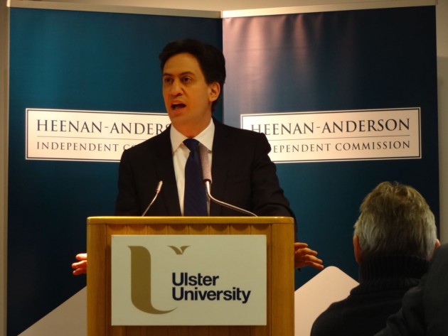 Ed-Miliband at Heenan-Anderson Commission at Ulster University