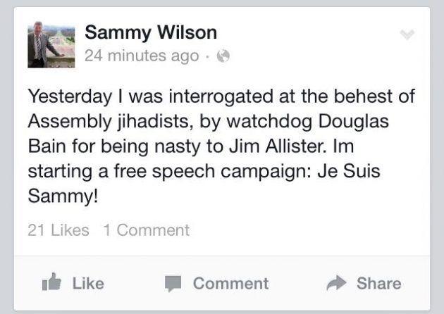 Sammy Wilson facebook