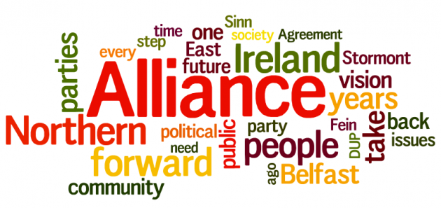 Wordle of David Ford speech to Alliance 2015 conference