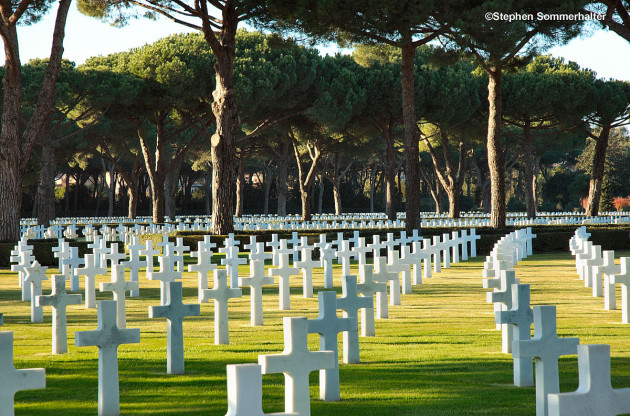Sicily-Rome American military Cemetery in Nettuno near Anzio