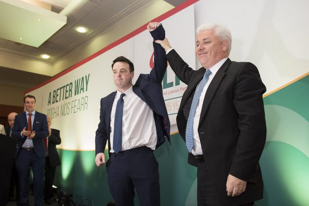 SDLP Conference 2015 new leader Colum Eastwood and Deputy Leader Fearghal McKinney