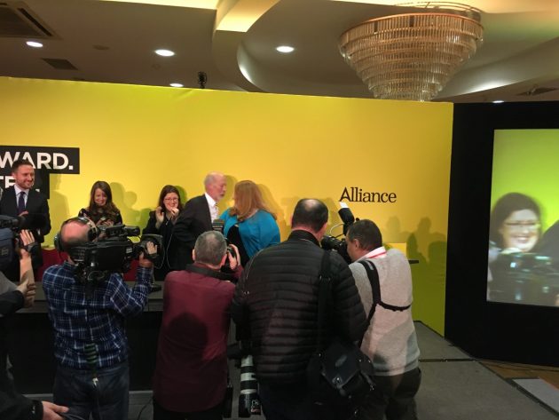 David Ford Naomi Long after speech