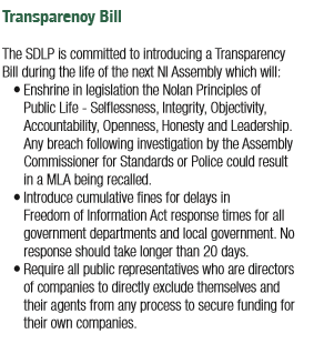 SDLP transparency