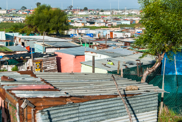 Many South Africans continue to live in acute poverty, as here in Cape Town's enormous Khayelitsha district.
