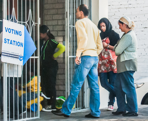 Queuing to vote in Cape Town's Athlone district in 2011.