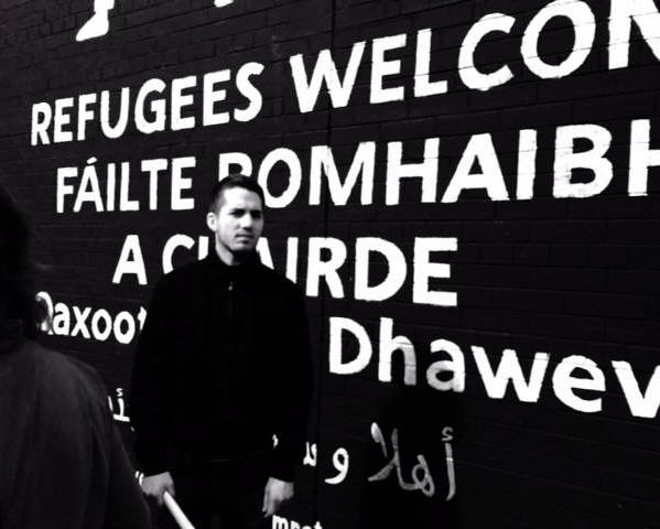 Refugees Welcome Mural - photo by Máirín Murray
