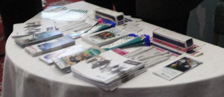 Close up of Translink table at DUP conference