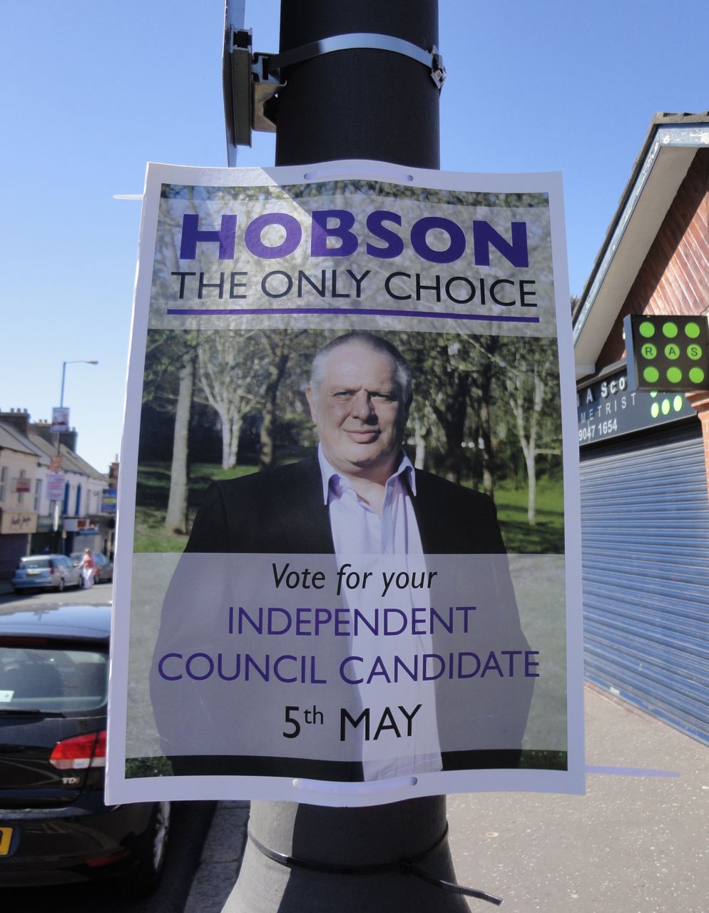 Roy Hobson - independent council candidate in Belfast's Victoria ward