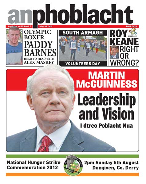An Phoblacht front page for July edition