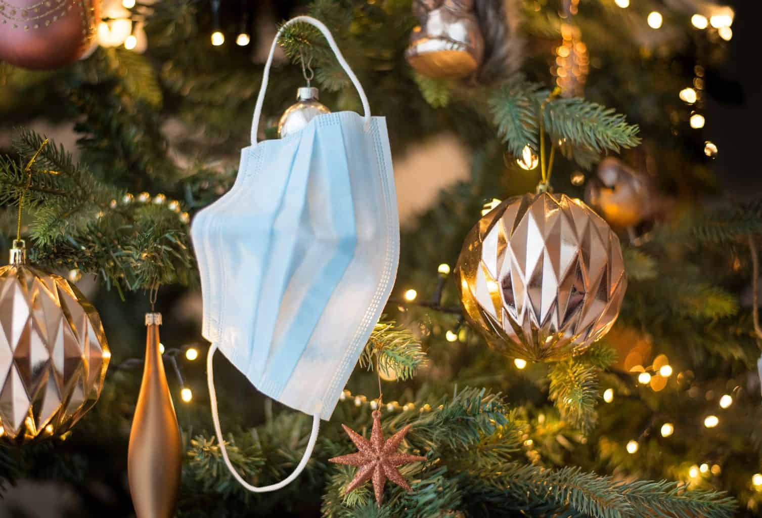 face mask, tree, ornament