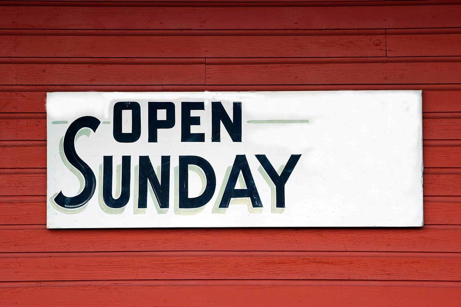 open sunday sign, signage, open