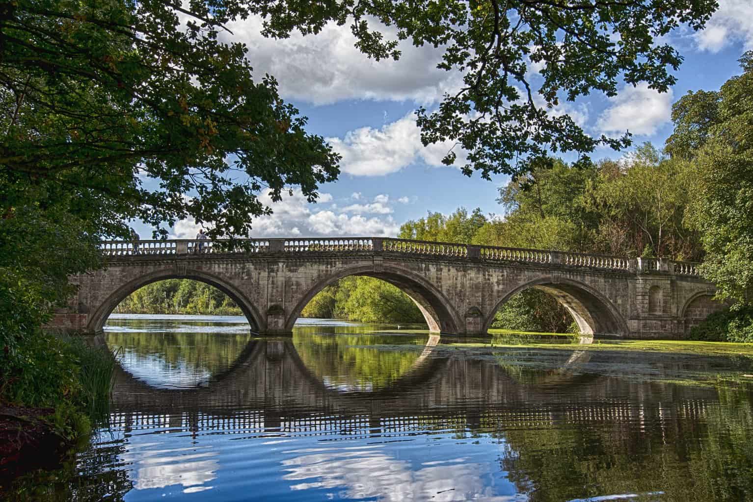 stone bridge, peaceful, water