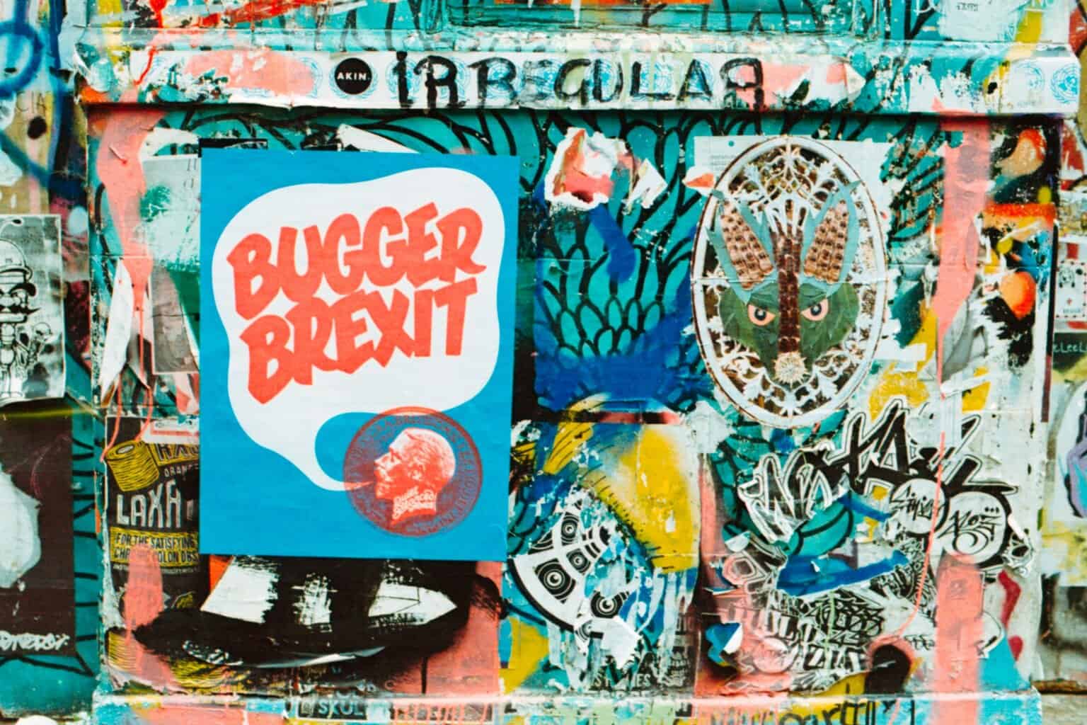 Bugger Brexit.London Street art Shoreditch.Shot on film, Kodak Portra 800, Nikon FM2n