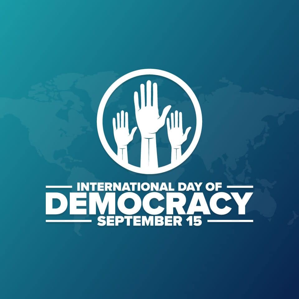 International Day of Democracy Day - September 15 logo