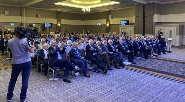 Wide shot of the seated audience at the UUP 2025 conference