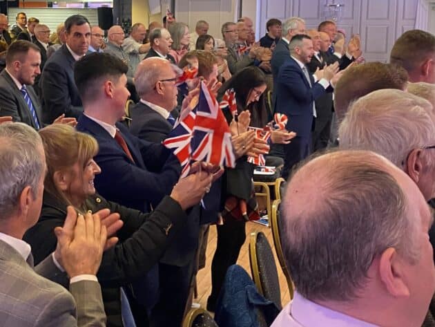 Standing ovation for Jim Allister's speech at 2026 TUV conference