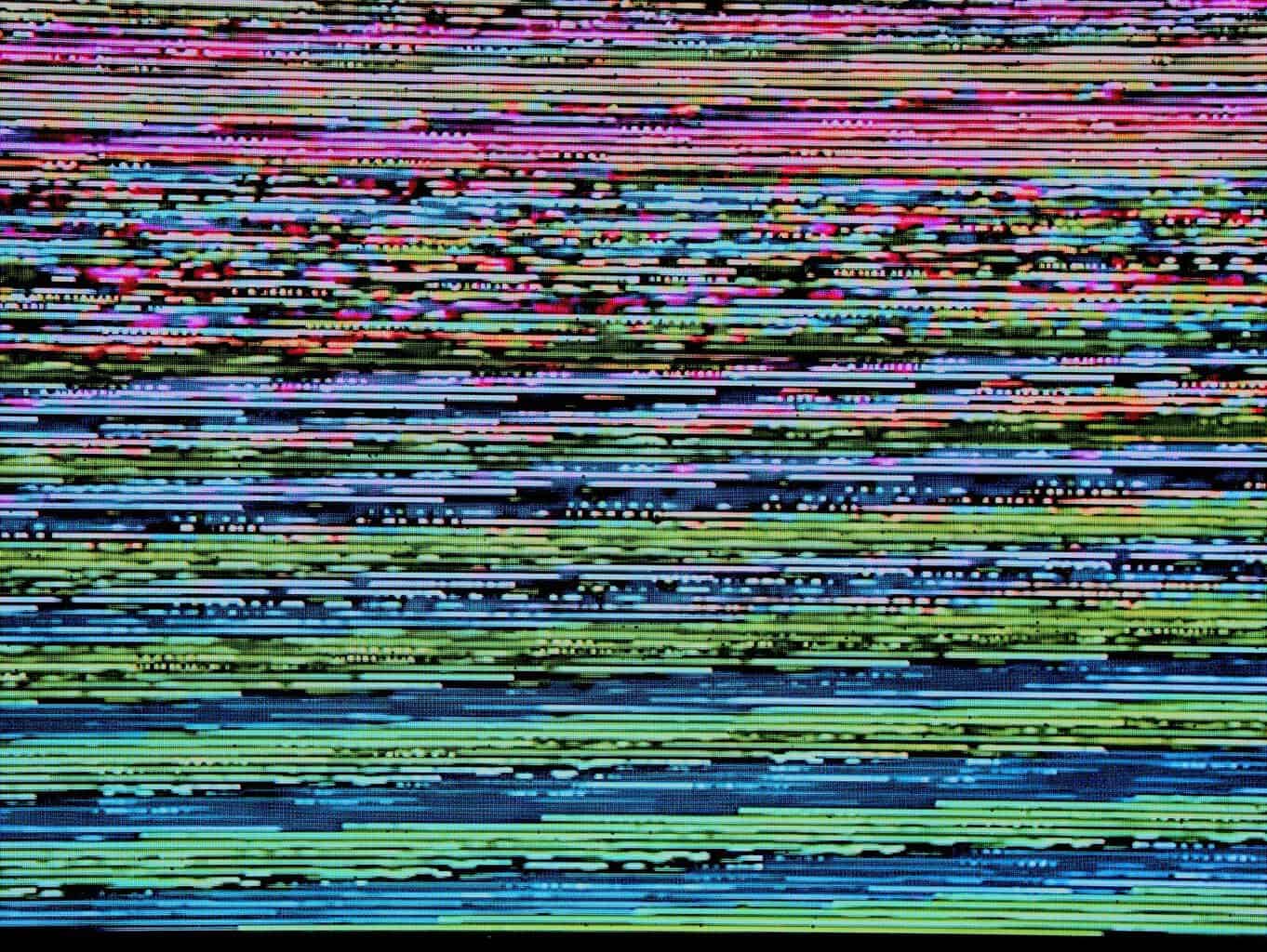 colorful digital glitch static pattern